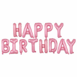 Foil Balloon - Happy Birthday - Pink